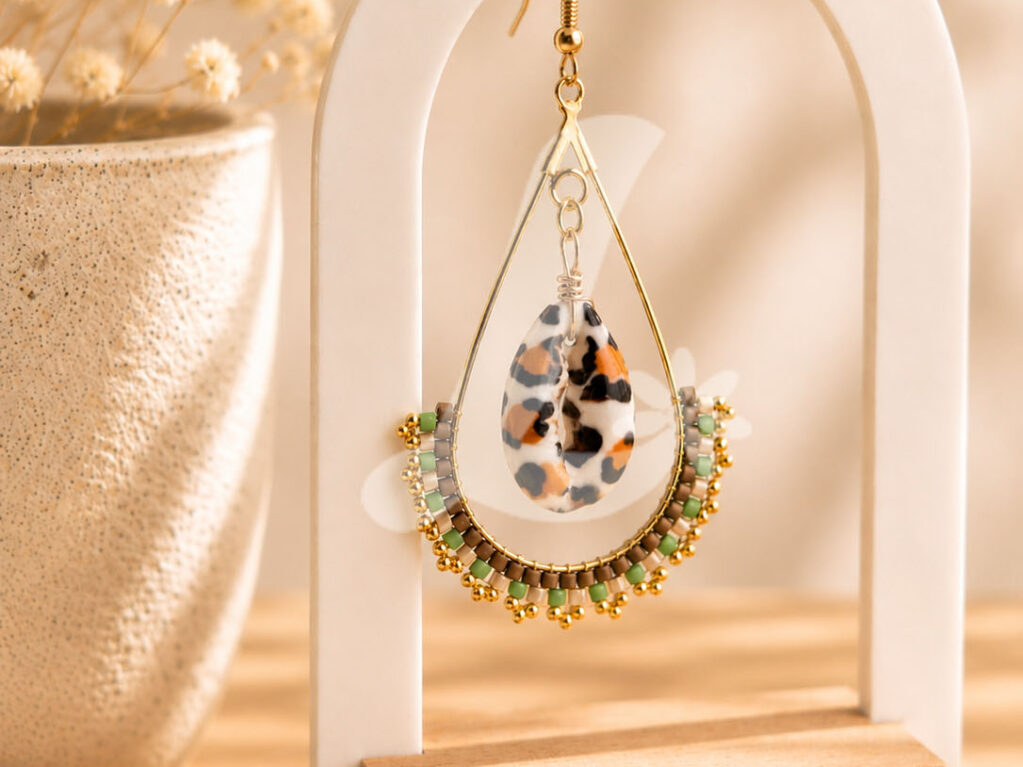 Accueil boucles d'oreilles jungle d'or